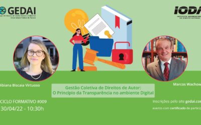 Ciclo Formativo #009 Gestão Coletiva de Direitos de Autor e o Princípio da Transparência no ambiente Digital
